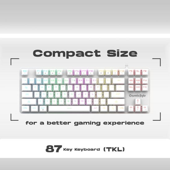 Cosmic Byte CB-GK-37 Firefly White- Red outemu switch Swappable